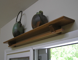 cherry pottery shelf